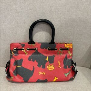 Dooney & Bourke Red Scottie Tassel Tote purse crossbody handbag